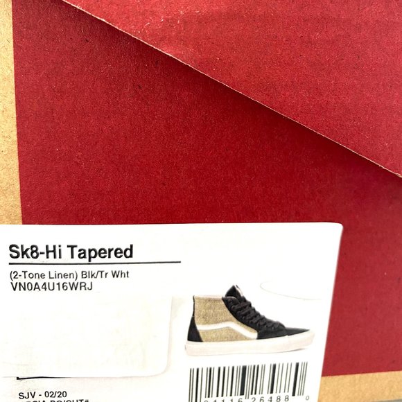VANS  Sk8-Hi Tapered 2-Tone Linen Black Canvas W - Picture 8 of 8